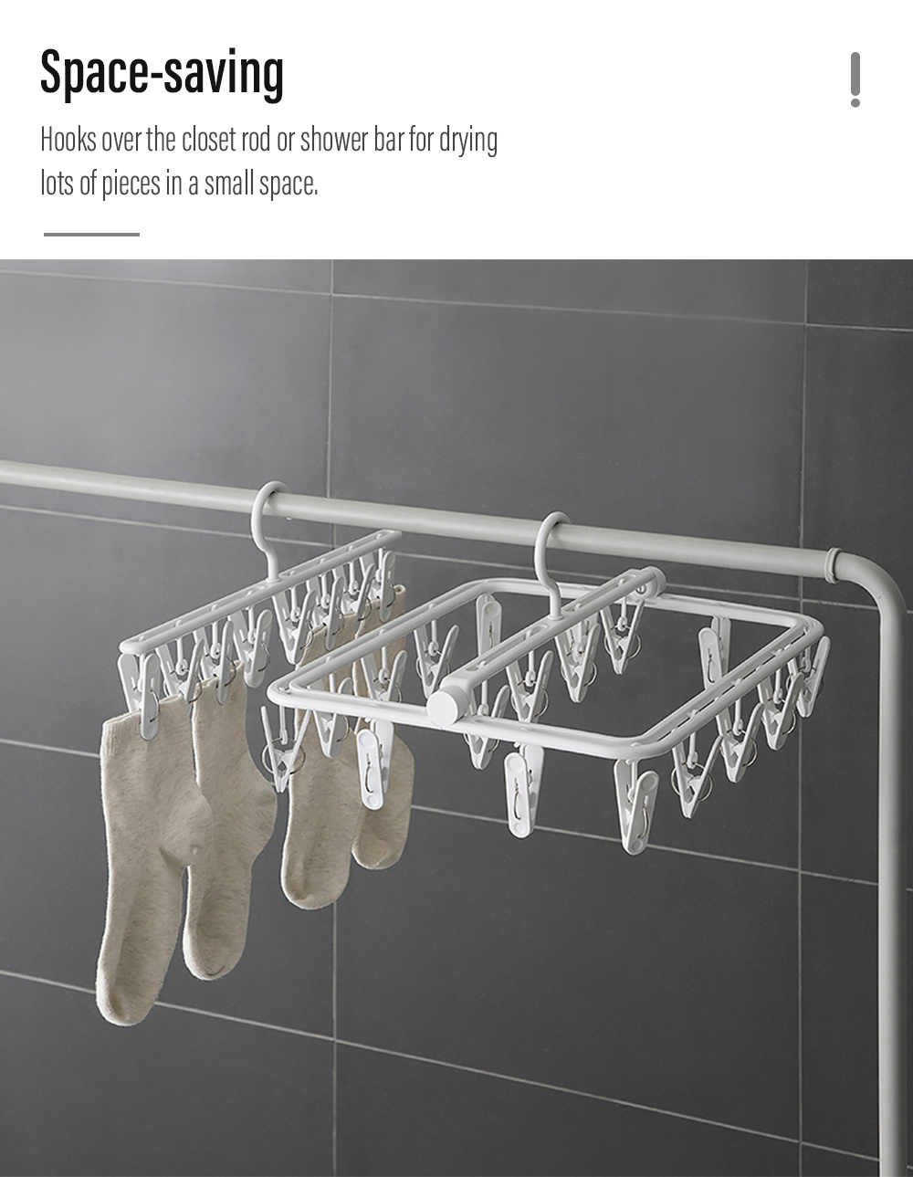 Multi-clip Foldable Drying Rack-5